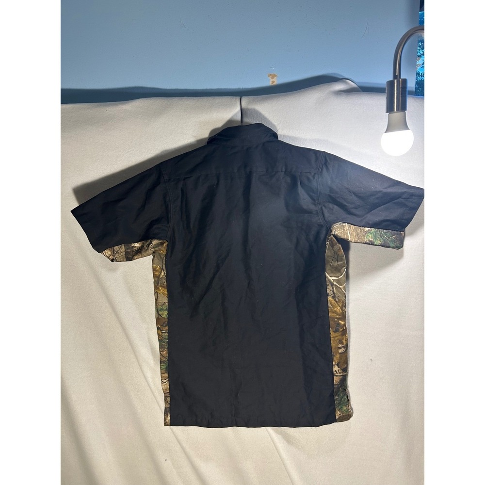 Wrangler Workwear Mens Black Realtree Xtra Camo Short Sleeve Shirt Medium